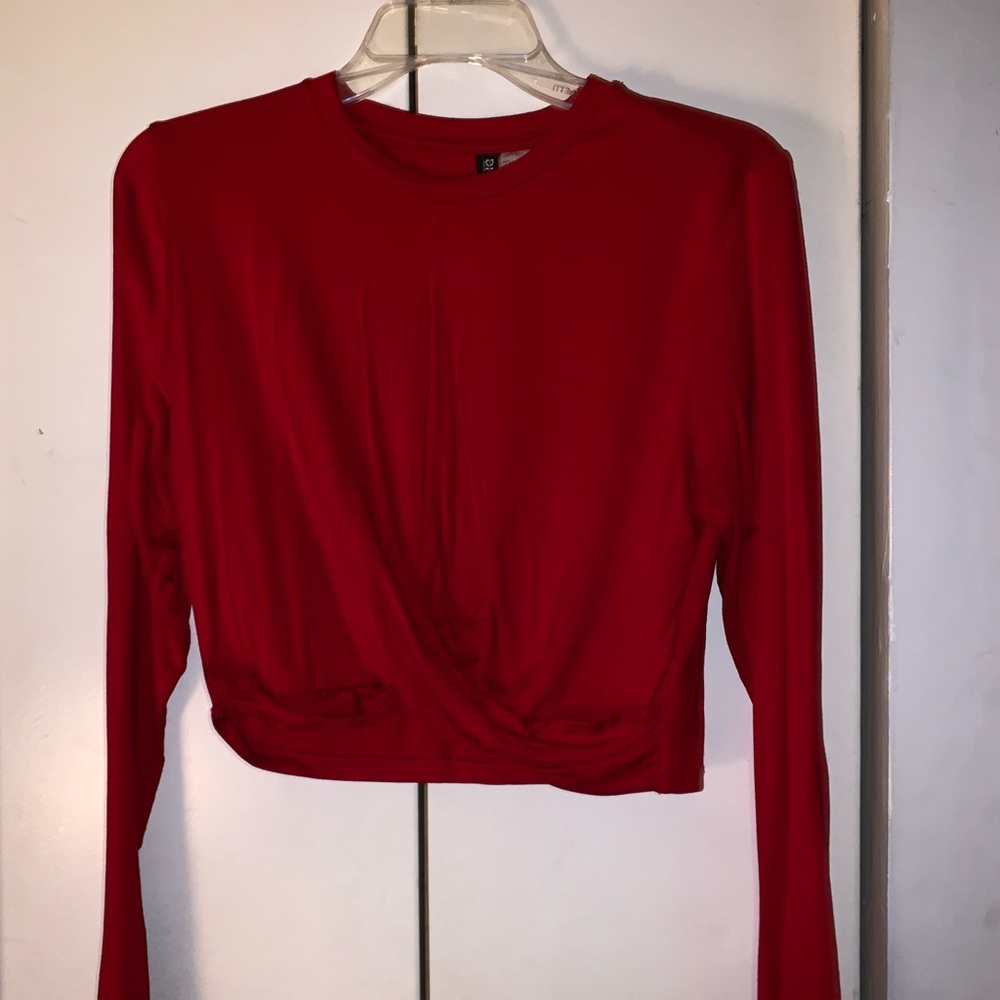 Red crop top